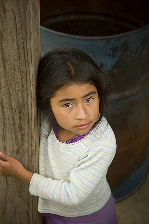 Orphan at feeding center, Guatemala