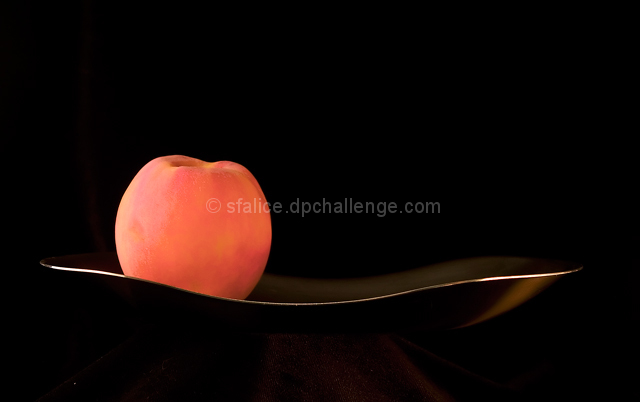 Peach and Plate