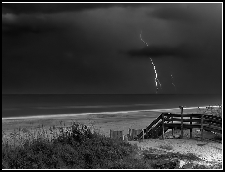 Night Storm on the Ocean