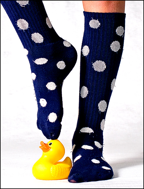 Polka-ducky-ed Socks