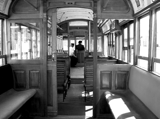 Trolley Interior (view while seated)