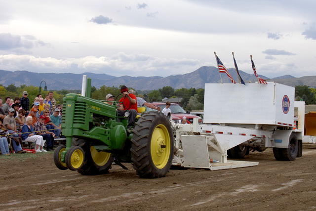 It's play time during an antique tractor pulling contest.