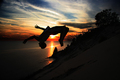 Upside down view of the sunset