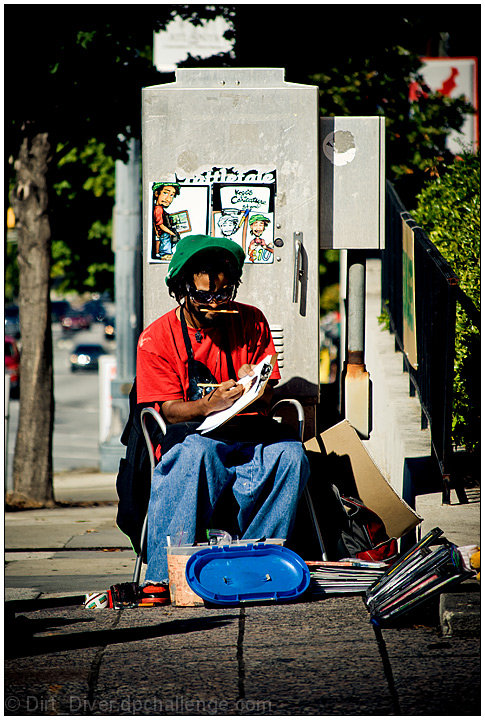 Kega's Caricature Stand - Street Artist