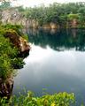 Abandoned quarry on a resort island.