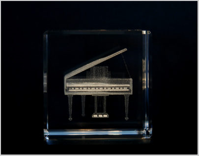 3D Glass Piano