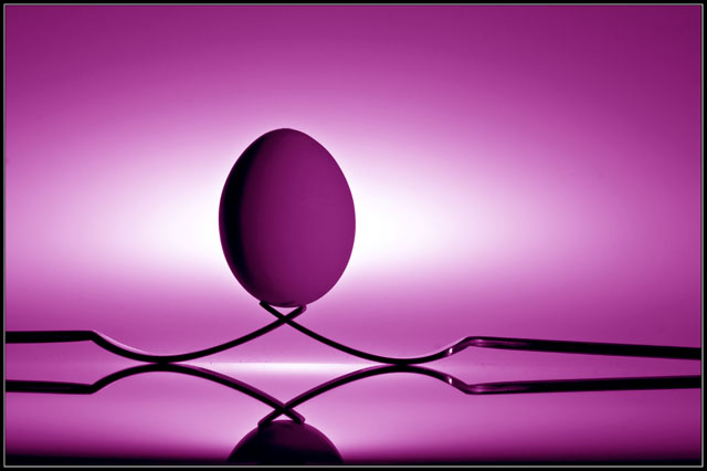 Egg in a red light