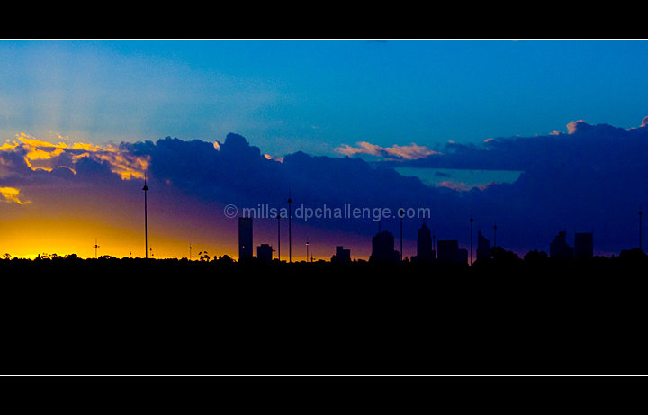 Sunset over Melbourne