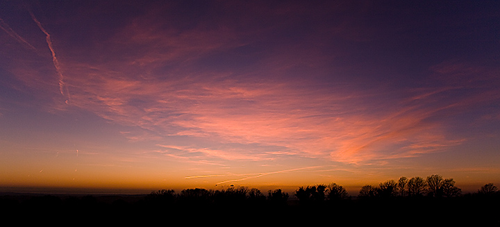 Sunset over the South Downs