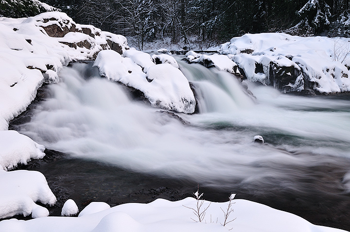 A Fresh Blanket of Snow on Lucia Falls