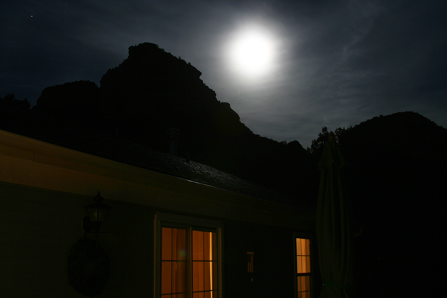 Moonrise over West Butte