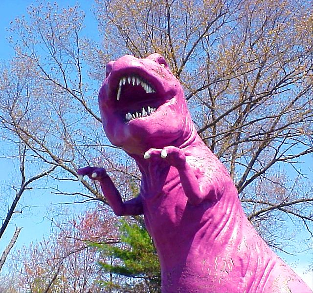 ...and then this purple dinosaur came out from nowhere…