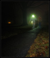Midnight fog: translucent air, translucent people