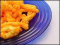 Cheesy and Crunchy - Orange on Blue