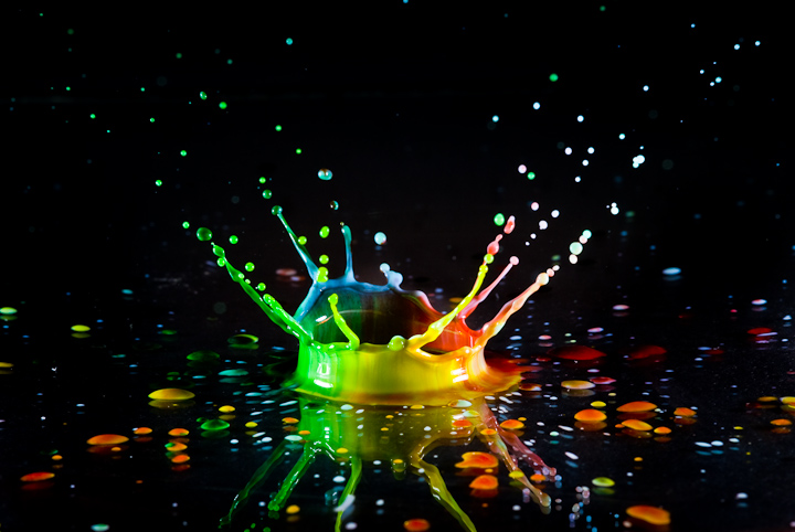 Colorful Milk Splash