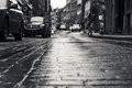 100 years-old cobble street