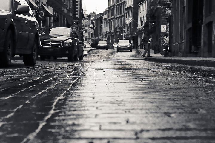 100 years-old cobble street