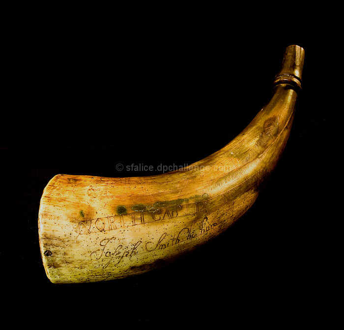 great+great grandpa's powder horn