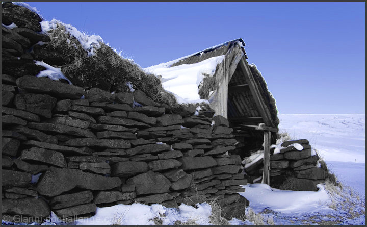 The ruins of old farmhouse