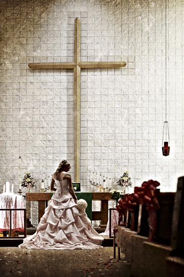 At the altar