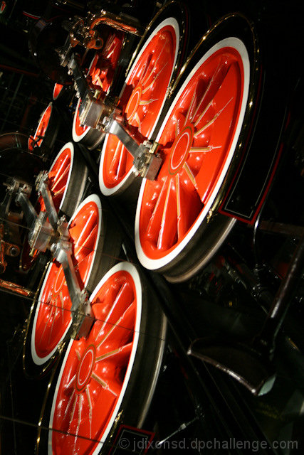 The wheel's on the train go round and round!