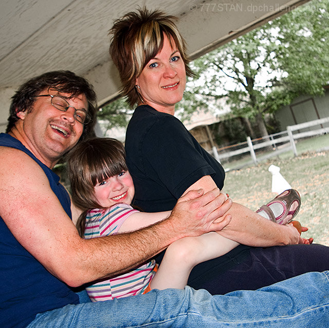 Informal Family Portrait: "Daddy, Please Don't Smile!"