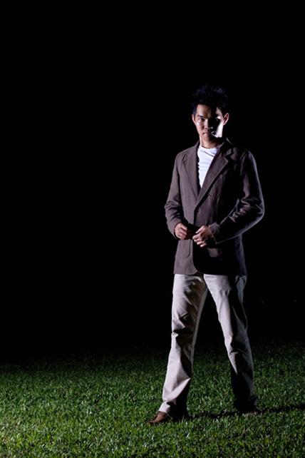 darkness in a grassy field