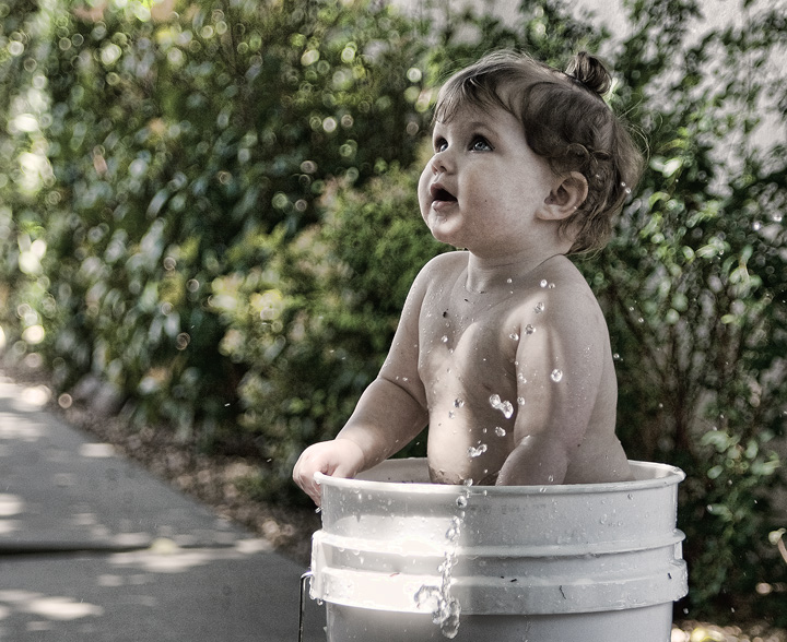 Baby Bath in a Bucket