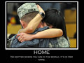 Home: No matter where you are in the world, it's in Her arms.