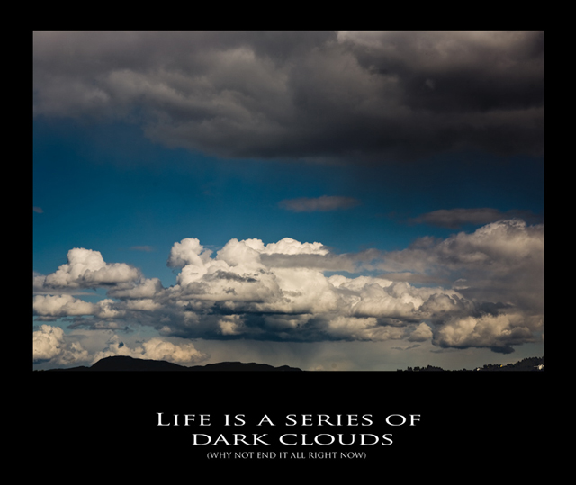 A series of dark clouds