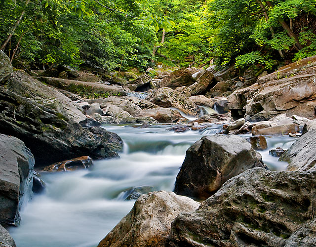 Flowing Over Rocks