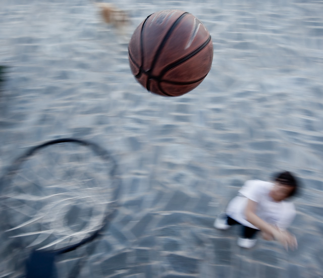 Basketball in Midair