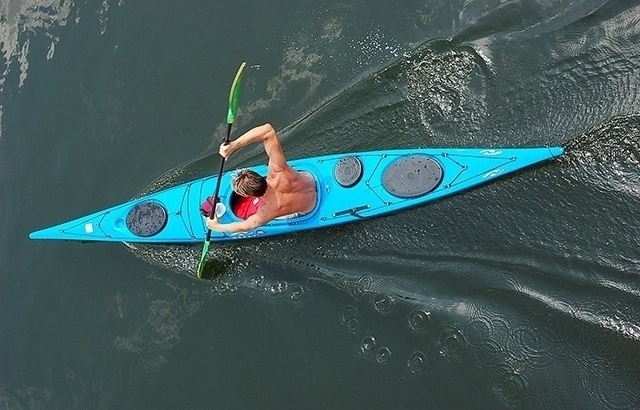 Canoe on steady water