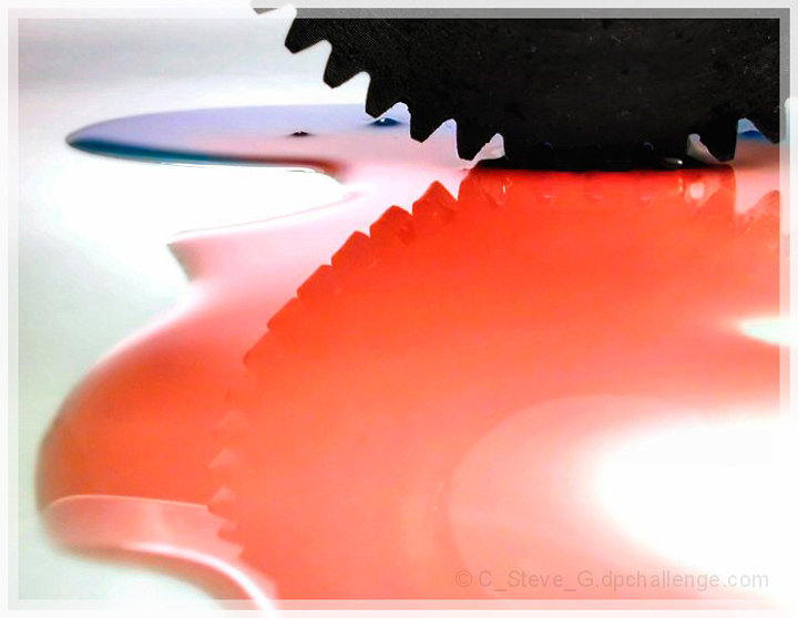 Gear Oil in Red and Blue