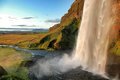 Walking behind Seljalandsfoss(Seljalands Waterfall)
