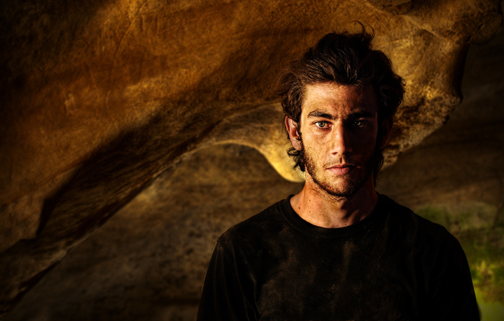 Portrait of a Young Man in a Cave