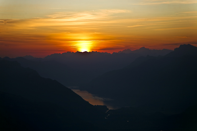 Morning Breaks over the Alps