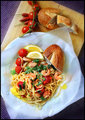 Linguini Pescatore con Pomodoro e Gamberetti alla Ferruzzanata