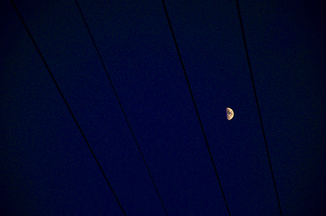 Moon between the lines