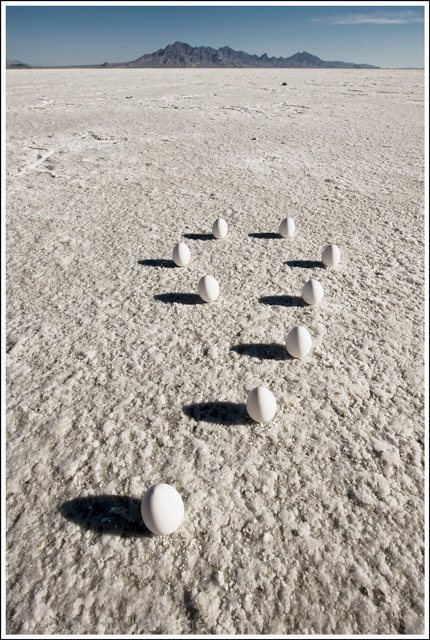 Eggs on salt