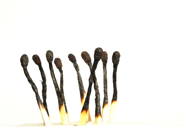 Burned land