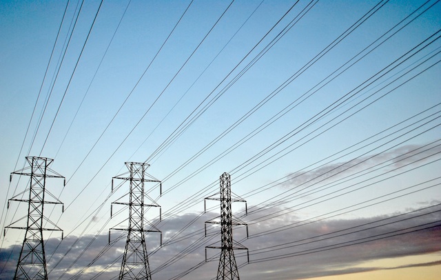 Power Lines at Sunset