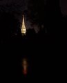 Cathedral glows at night