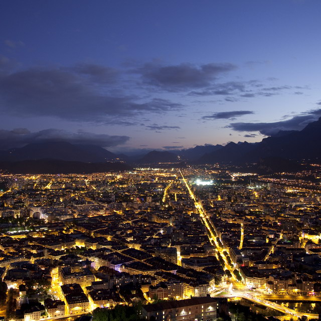 Grenoble at blue night 