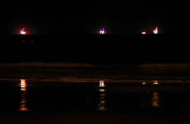 Oil Rigs in the Night