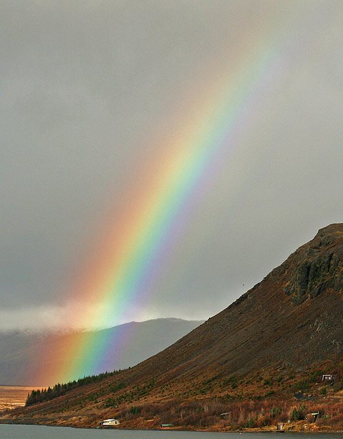 Under the rainbow.