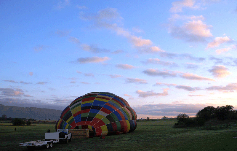 Ballooning-early morning sky