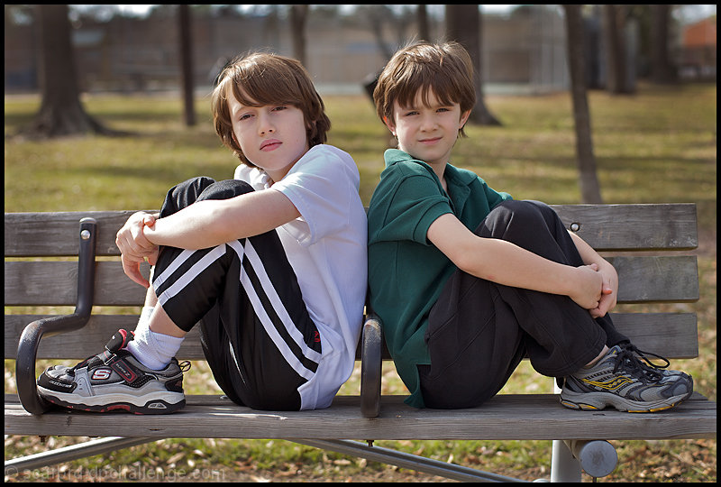 Old Friends, Sat On Their Park Bench Like Bookends