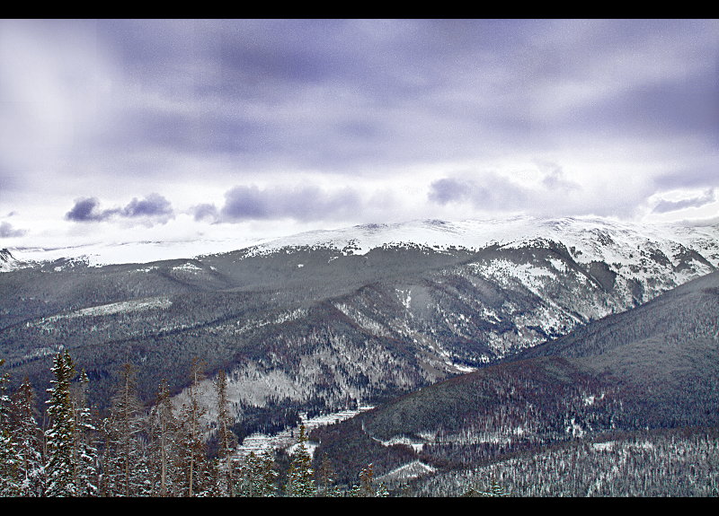 Blue Snowy Mountains