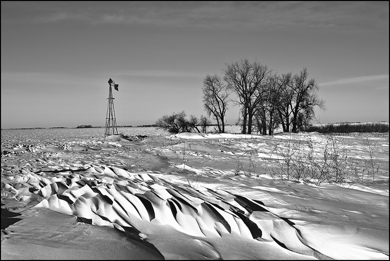 Windmill in Snow